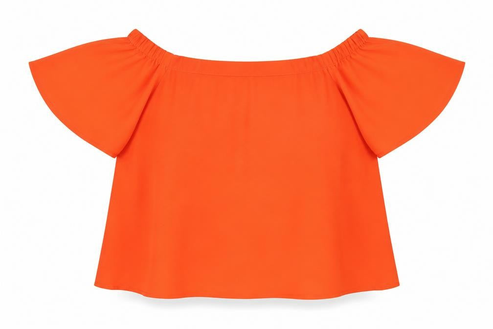 Womens UK Size 14 New Look Orange Basic Blouse
