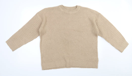 Womens UK Size M New Look Beige Pullover Jumper