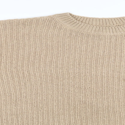 Womens UK Size M New Look Beige Pullover Jumper