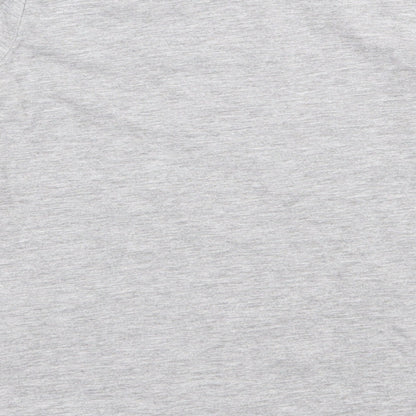 Matalan  Girls Grey  Cotton Basic T-Shirt Size 6 Years Round Neck Pullover - Girl club