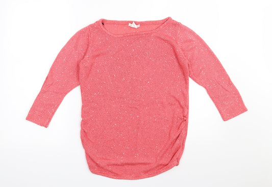Womens UK Size M H&M Pink Pullover Jumper