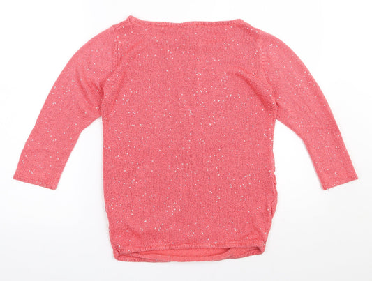 Womens UK Size M H&M Pink Pullover Jumper