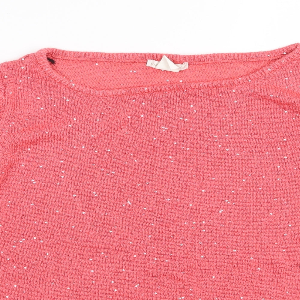 Womens UK Size M H&M Pink Pullover Jumper