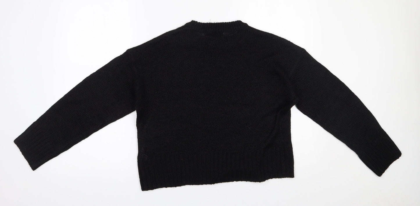 Womens UK Size S New Look Black Pullover Jumper