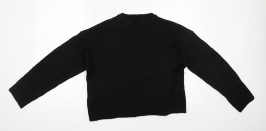 Womens UK Size S New Look Black Pullover Jumper