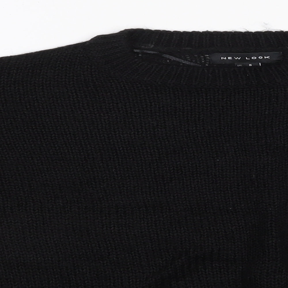 Womens UK Size S New Look Black Pullover Jumper