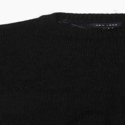 Womens UK Size S New Look Black Pullover Jumper