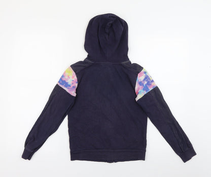 Pineapple  Girls Blue  Cotton Full Zip Hoodie Size 9-10 Years  Zip
