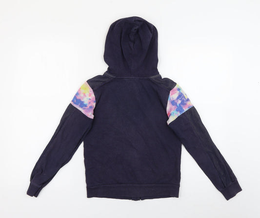 Pineapple  Girls Blue  Cotton Full Zip Hoodie Size 9-10 Years  Zip