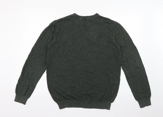 Womens UK Size M Peacocks Green Pullover Jumper