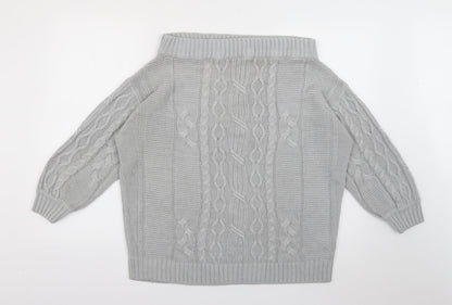 Womens UK Size 12 Be you Grey Pullover Jumper