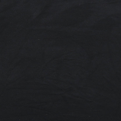 BHS Mens Black Crew Neck  Acrylic Pullover Jumper Size M