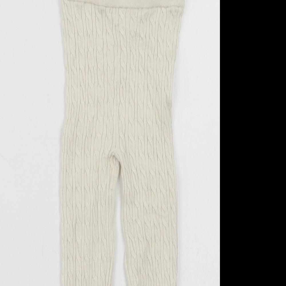 George Baby Beige  Viscose Jogger Leggings Size 18-24 Months
