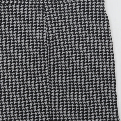 George Girls Black Houndstooth Polyester Straight & Pencil Skirt Size 11-12 Years  Regular Zip