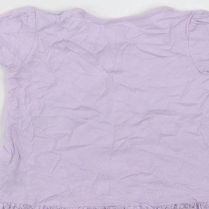 George Baby Purple  Cotton Basic T-Shirt Size 12-18 Months Crew Neck  - Love My Family