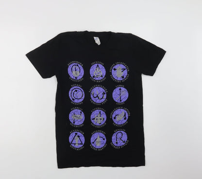 Womens UK Size S Gildan Black Basic T-Shirt