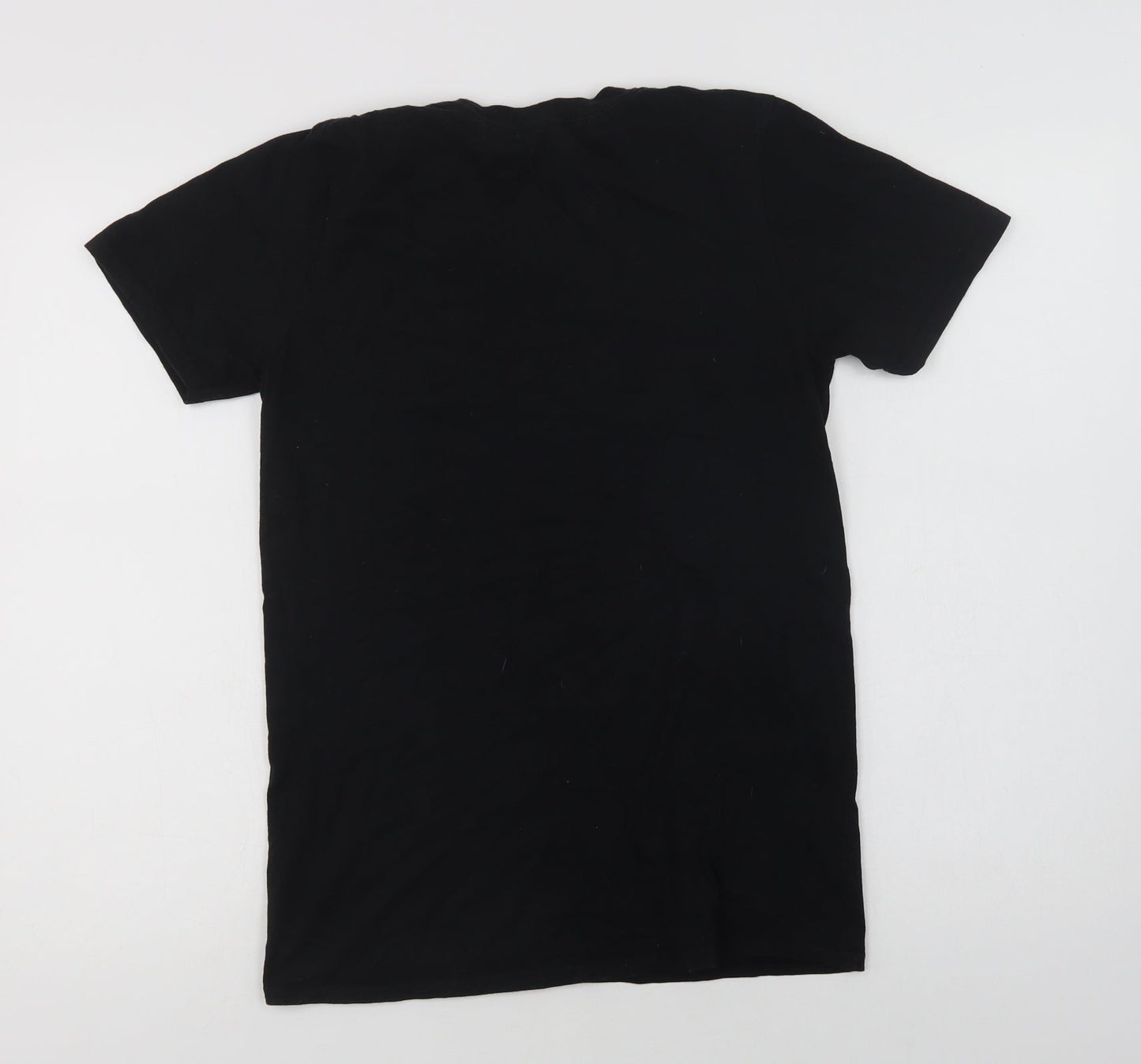 Womens UK Size S Gildan Black Basic T-Shirt