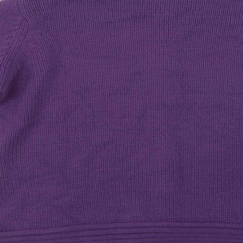 Womens UK Size M EWM Purple Full Zip Jumper