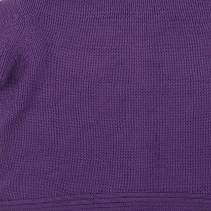 Womens UK Size M EWM Purple Full Zip Jumper