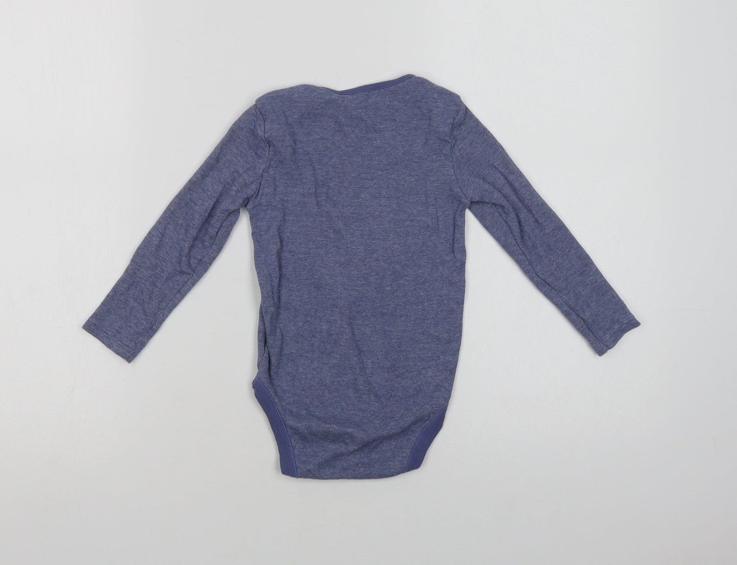 Dunnes Stores Girls Blue  Cotton Bodysuit One-Piece Size 2-3 Years  Snap
