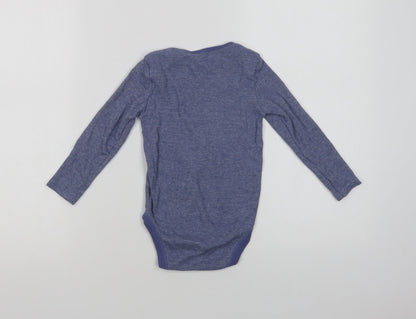 Dunnes Stores Girls Blue  Cotton Bodysuit One-Piece Size 2-3 Years  Snap