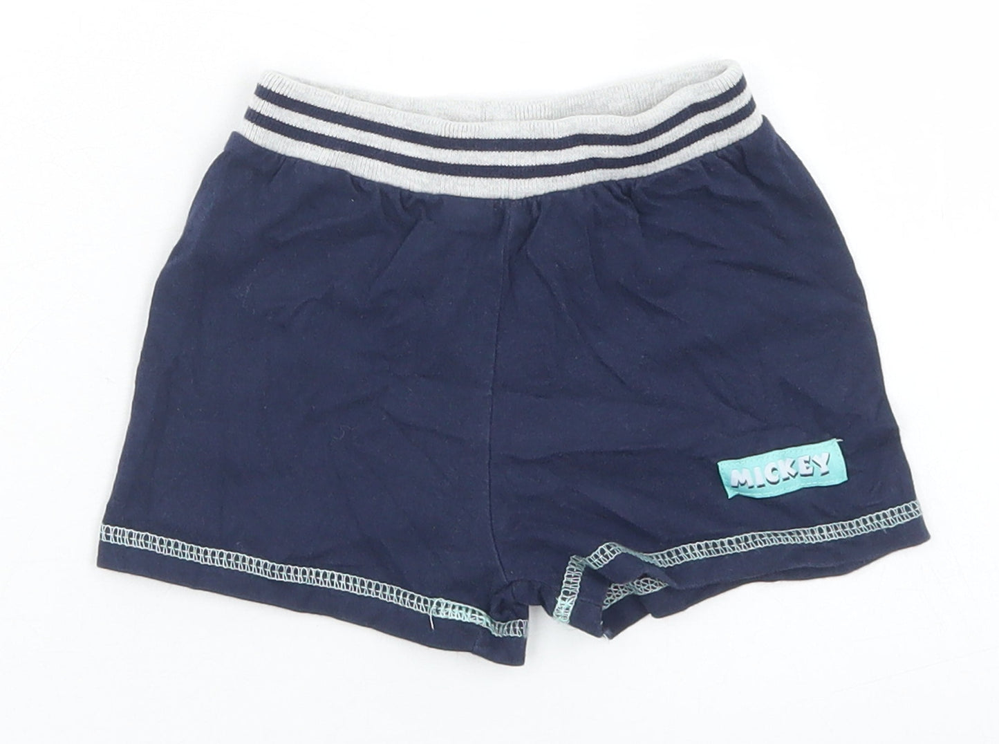 Disney Baby Baby Beige  Cotton Cropped Trousers Size 9-12 Months   - Mickey Mouse