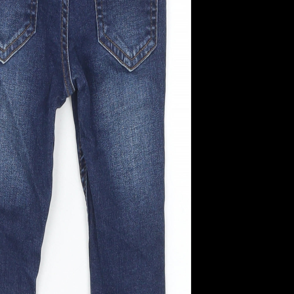 Denim Co Girls Blue  Cotton Skinny Jeans Size 2-3 Years  Regular Snap
