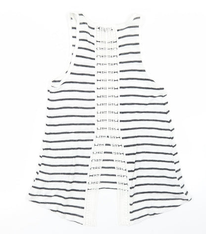 Womens UK Size 8 New Look White Basic Tank