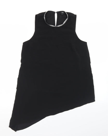 Womens UK Size 10 River Island Black Basic Blouse