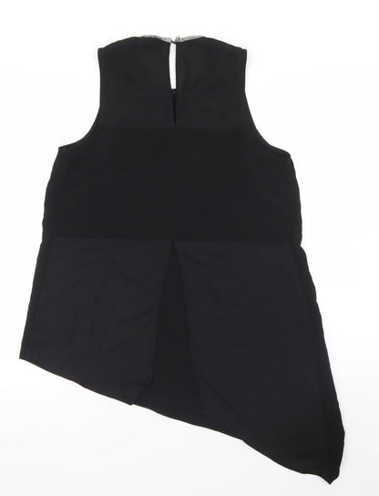 Womens UK Size 10 River Island Black Basic Blouse