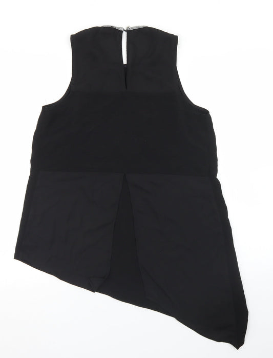 Womens UK Size 10 River Island Black Basic Blouse