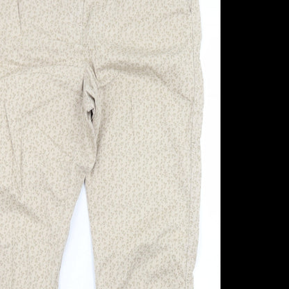 Womens UK Size 12 Marks and Spencer Regular Fit Chino Beige Trousers