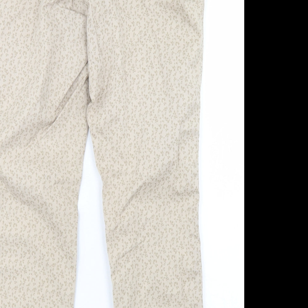 Womens UK Size 12 Marks and Spencer Regular Fit Chino Beige Trousers