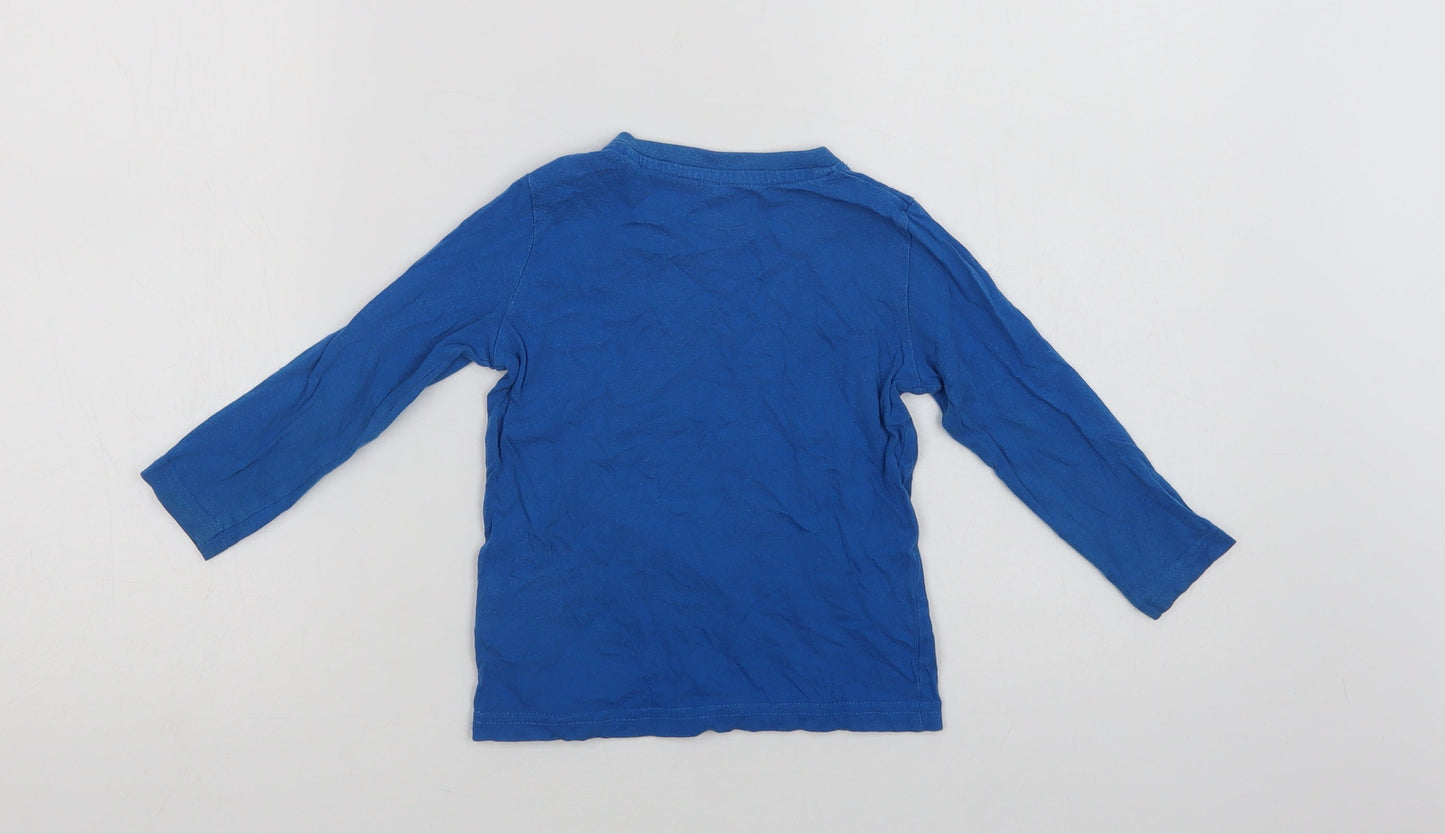 Lupilu Baby Blue  Cotton Basic T-Shirt Size 12-18 Months Crew Neck Snap - I'm With The Band