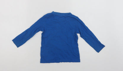 Lupilu Baby Blue  Cotton Basic T-Shirt Size 12-18 Months Crew Neck Snap - I'm With The Band