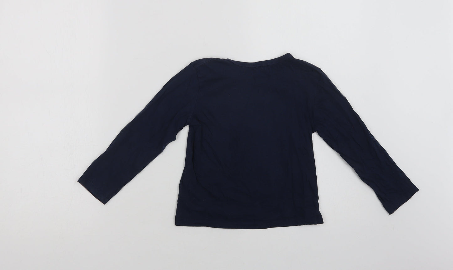 H&M Boys Blue  Cotton Basic T-Shirt Size 3-4 Years Crew Neck  - Lego