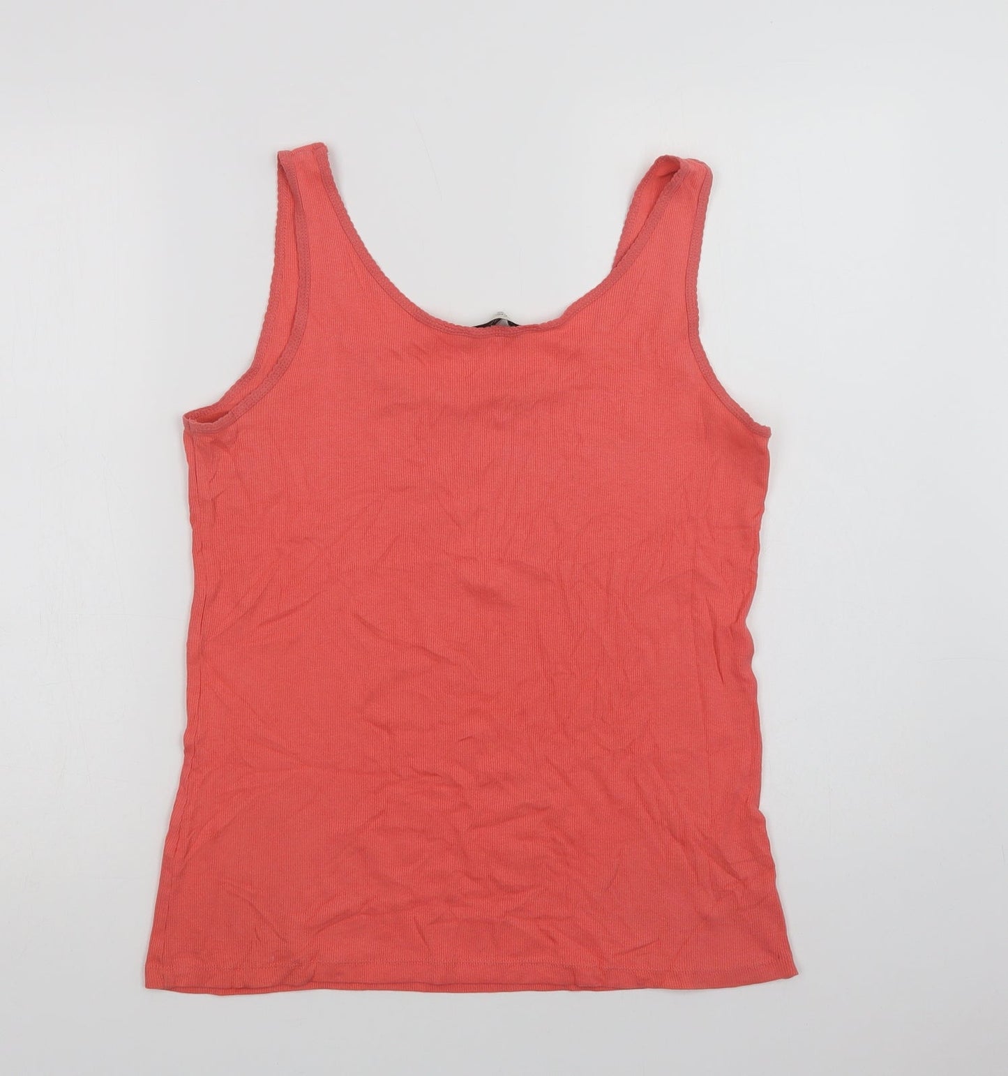 F&F Womens Pink  Cotton Basic Tank Size 18 Scoop Neck