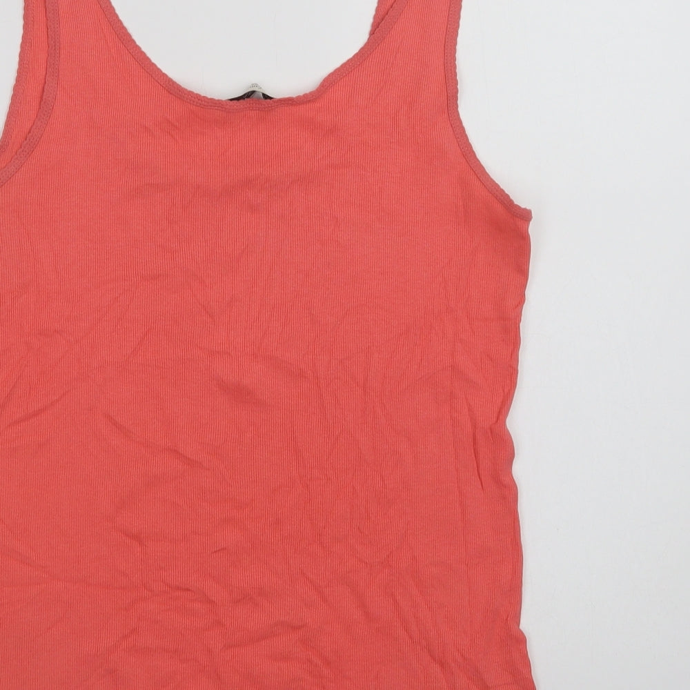 F&F Womens Pink  Cotton Basic Tank Size 18 Scoop Neck
