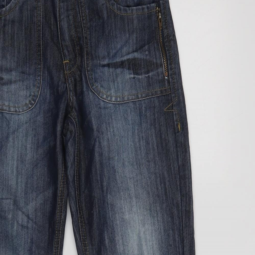 Dunnes Stores Womens Blue  Cotton Bootcut Jeans Size 27 L28 in Regular Button