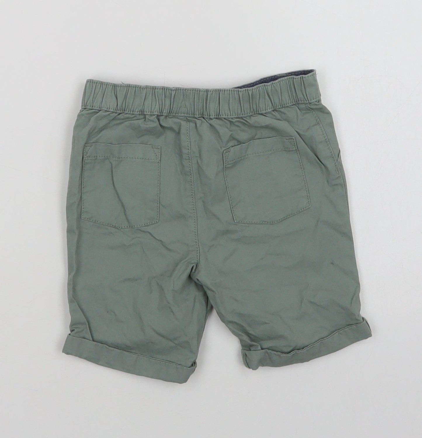 F&F Baby Green  Cotton Cropped Trousers Size 18-24 Months  Button