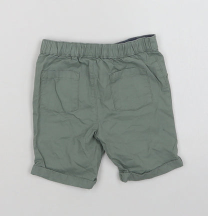 F&F Baby Green  Cotton Cropped Trousers Size 18-24 Months  Button