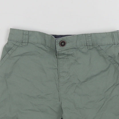 F&F Baby Green  Cotton Cropped Trousers Size 18-24 Months  Button