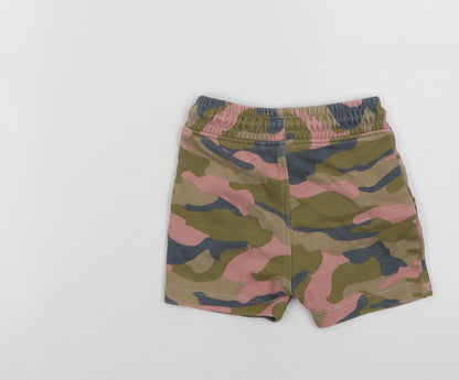NEXT Baby Green Camouflage Cotton Cropped Trousers Size 18-24 Months  Drawstring