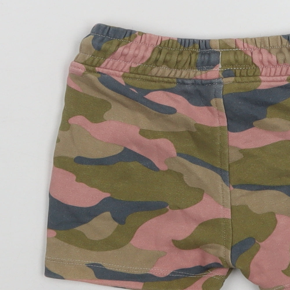 NEXT Baby Green Camouflage Cotton Cropped Trousers Size 18-24 Months  Drawstring