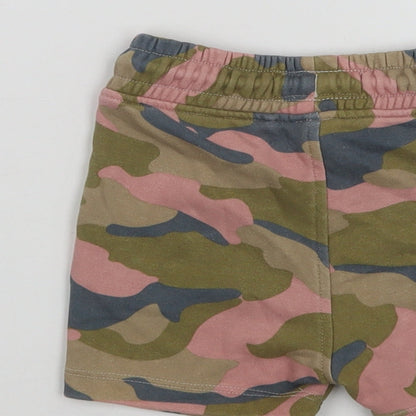 NEXT Baby Green Camouflage Cotton Cropped Trousers Size 18-24 Months  Drawstring