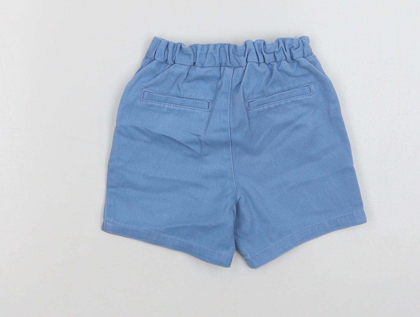 Little Bird Baby Blue  Cotton Cropped Trousers Size 12-18 Months  Button