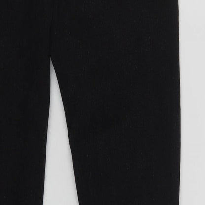 Boohoo Womens Black  Cotton Skinny Jeans Size 10 L28 in Regular Button