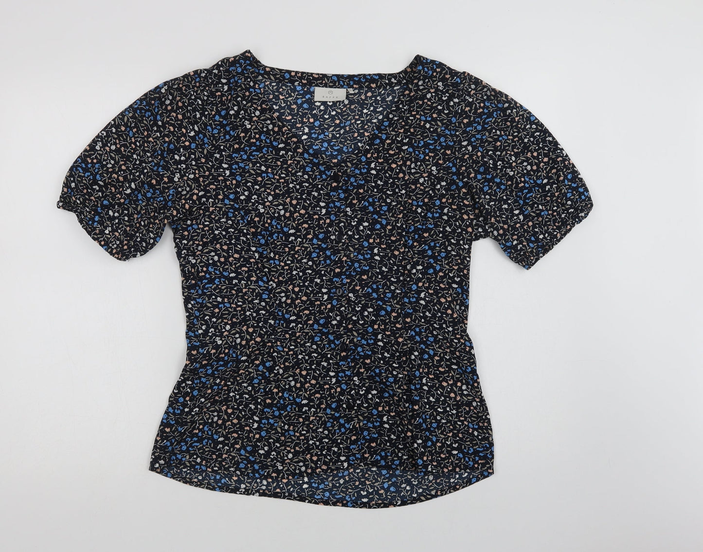 Womens UK Size 8 Kaffe Blue Basic Blouse