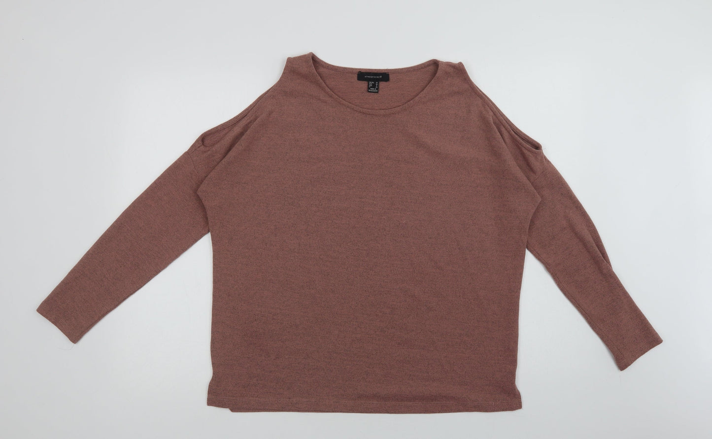 Primark Womens Pink Crew Neck  Polyester Pullover Jumper Size 10   - Cold Shoulder