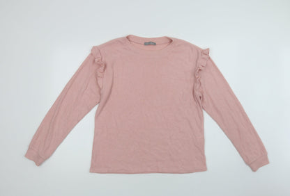Womens UK Size M New Look Pink Shrug Jumper